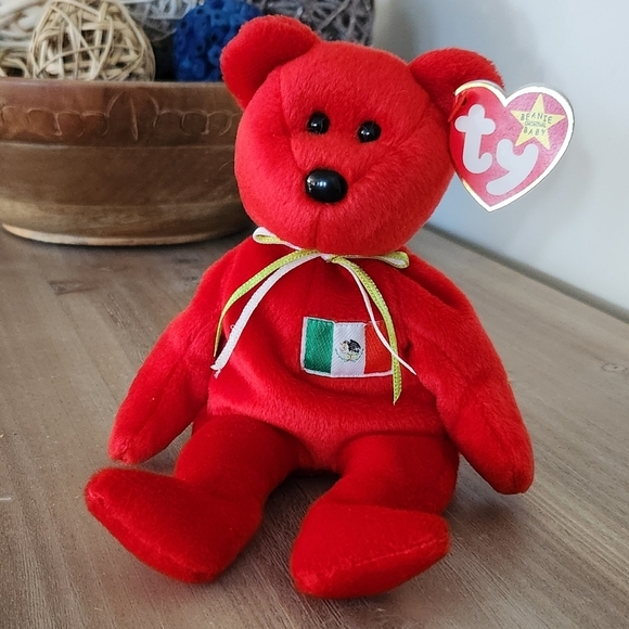 🐻Ty Beanie Baby “Osito” the Bear – 1999, Mexican Flag Edition, Excellent - Picture 16 of 16